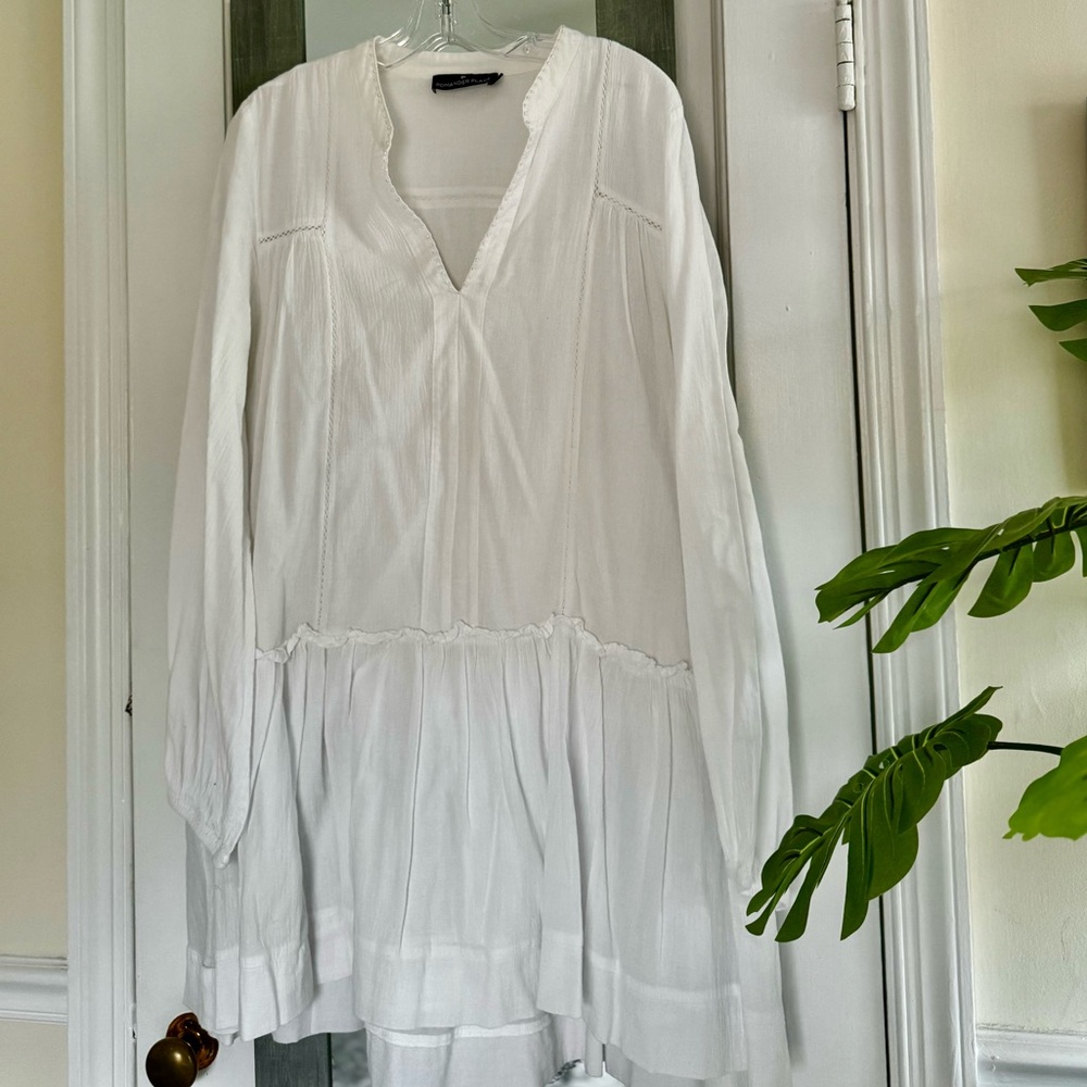 Tuckernuck Pomander Place White Ophelia Mini Dress Coverup Coastal Minimalist - Picture 8 of 11